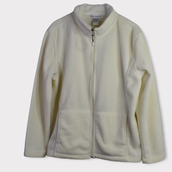 Rebecca Malone Jacket L Womens Fleece Full Zip Polyester Long Sleeve - Picture 1 of 7